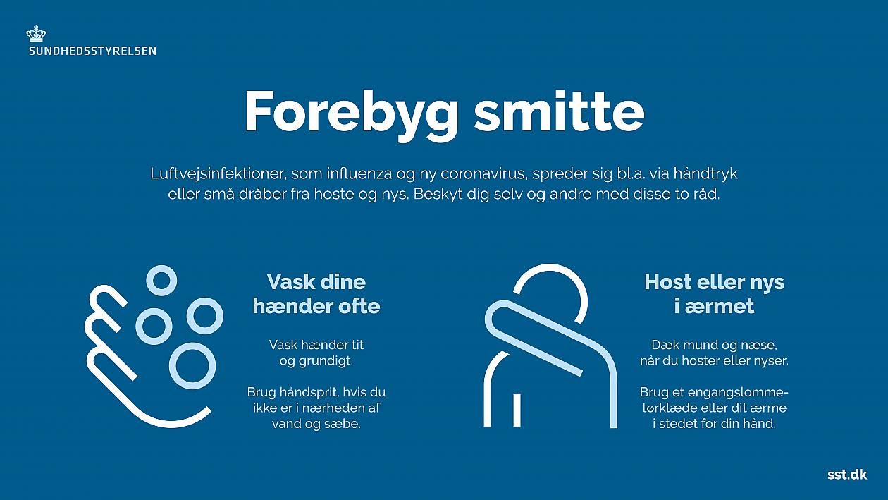 Coronasmitte plakat